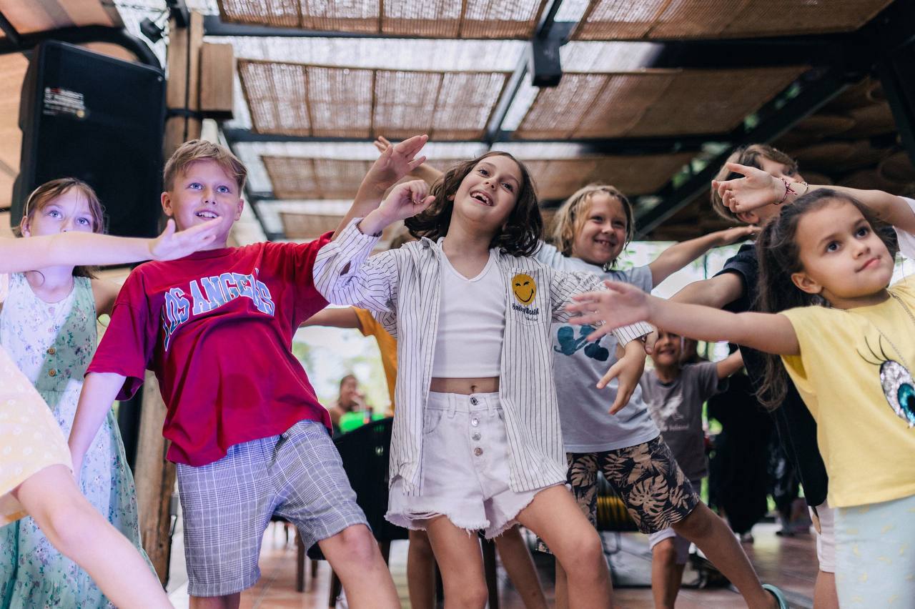 A birthday with no theme at all, for eight-year-olds — a real kids birthday party in Bali